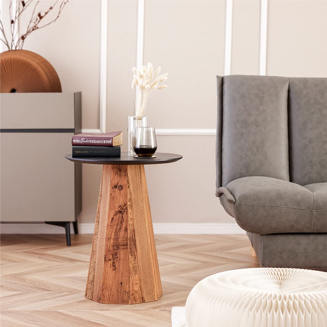 Amazon.co.jp: サイドテーブル 丸 45cm ラウンドテーブル ナイト